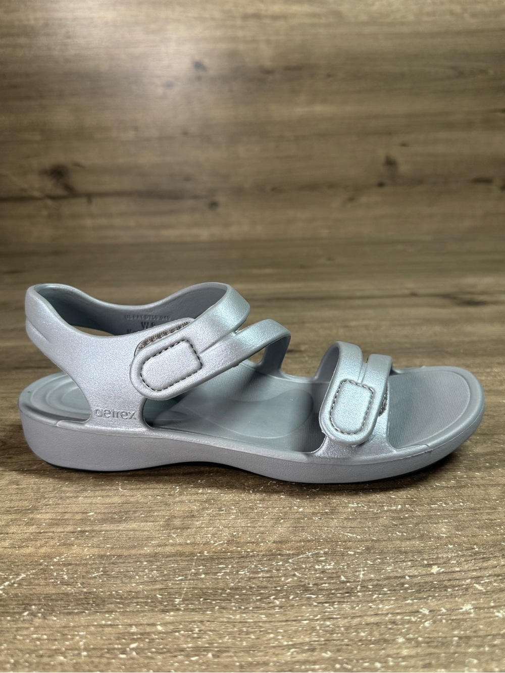 Aetrex Jillian Sport L8006 Womens 9 Grey Orthotic Comfort Sandals NIB